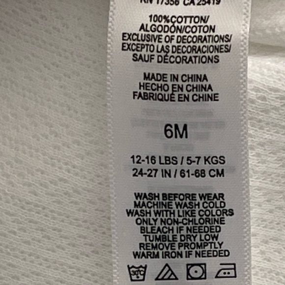 NEW Little Me 2pc Pure White Sleeper Set Wrap/Snap Top Footed Pants 6M Quality! - Picture 7 of 7